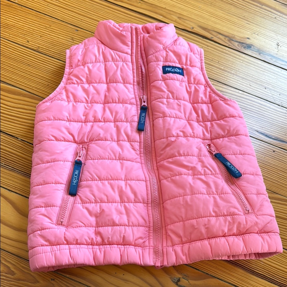 Prodoh coral/  Pink Quilted Vest girl 6